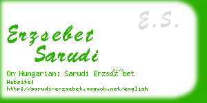 erzsebet sarudi business card